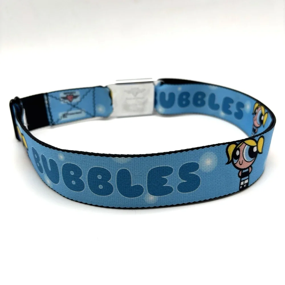 Rare Deadstock 2015 Buckle-Down BUBBLES Powerpuff Girls Seatbelt Belt 28-46